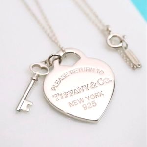 Tiffany and co Heart and Key necklace